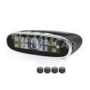 LCD 車のタイヤ空気圧監視システム ワイヤレス ソーラー TPMS (外部センサー付き) LCD Car Tire Pressure Monitoring System Wireless Solar TPMS W/External Sensor