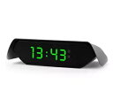 車のデジタル時計ソーラーUSB ABSダッシュボードLCDスクリーン表示時間温度計 Car Digital Clock Solar USB ABS Dashboard LCD Screen Display Time Thermometer