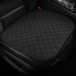 車のフロントシートカバークッションパッドブラックショートぬいぐるみ冬暖かい収納袋付き Car Front S..