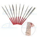 10 個セットギターフレットナットサドルスロット多目的研削ファイルストリングピックガード 10pc Set Guitar Fret Nut Saddle Slot Multipurpose Grinding File String Pickguard