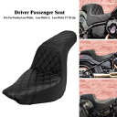 2 アップ シート フロント ドライバー リア パッセンジャー ブラック ゲル フィット ハーレー ローライダー S FXDLS 2 up Seat Front Driver Rear Passanger Black Gel Fit For Harley Low Rider S FXDLS