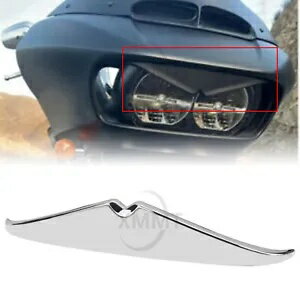 クロームヘッドライト眉毛まぶた平均マグベゼルハーレーロードグライドウルトラ FLTRU Chrome Headlight Eyebrow Eyelid Mean Mug Bezel For Harley Road Glide Ultra FLTRU