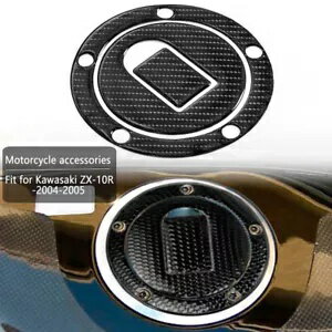 楽天カスタムパーツ WORLD倉庫カーボンファイバースタイル燃料タンクキャップカバーパッドトリムカワサキニンジャ ZX10R 2004-05 Carbon Fiber Style Fuel Tank Cap Cover Pad Trim For Kawasaki Ninja ZX10R 2004-05