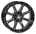 STI 17 インチ ホイール 4 本セット ブラック 17X7 4X115 アークティック キャット - プラウラー & ワイルド キャット 17HD409 ...