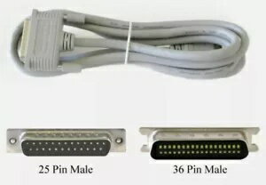 HP IEEE 1284 DB25 オス - セントロニクス CN36 オス プリンタ パラレル ケーブル 6 フィート。 NOS HP..