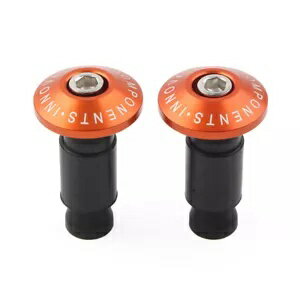 7/8 ''オートバイバイクハンドルバーグリップ CNC ハンドルバーエンドキャッププラグスライダーオレン..