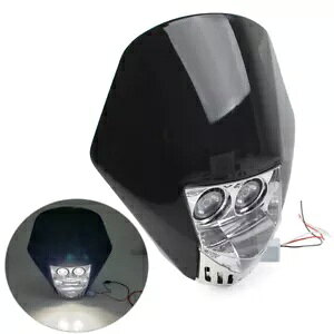 デュアル 6 ワット LED 電球 12 V ユニバーサル修正されたヘッドライトヘッドランプダートピットバイク用 Dual 6W LED Bulbs 12V Universal Modified Headlight Head Lamp For Dirt Pit Bike