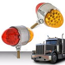 2 個 17LED 両面 LED スイカライト、リフレクターターンシグナルライト付き 2Pcs 17LED Double Face Led Watermelon Lights w/ Reflector Turn Signal Lights