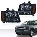 ヘッドライトセット 2007-2014 シボレー タホ サバーバン 1500 左 & 右 2 個に適合 HEADLIGHT SET FIT FOR 2007-2...