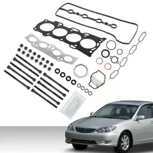 2001-2006 トヨタ カムリ ソララ サイオン 2.4L MLS ヘッドガスケットセットボルトに適合。 Fit For 2001-2006 Toyota Camry Solara Scion 2.4L MLS Head Gasket Set Bolts