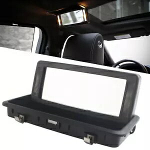 車後列バニティミラー化粧鏡ライト付きジャガー XJ 2010-19 黒 Car Rear Row Vanity Mirror Makeup Mir..