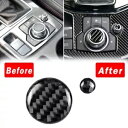 カーボンファイバーインテリアボリュームボタンステッカートリムマツダ 3 6 CX-5 CX-9 2017-18 Carbon Fiber Interior Volume Button Sticker Trim For Mazda 3 6 CX-5 CX-9 2017-18(2)
