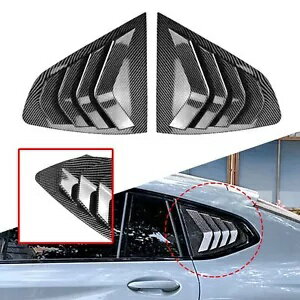 楽天カスタムパーツ WORLD倉庫リアサイドウィンドウベントカバールーバー BMW X4 G02 M40i 2018-2024 カーボンスタイル Rear Side Window Vent Cover Louver For BMW X4 G02 M40i 2018-2024 Carbon Style