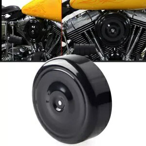 楽天カスタムパーツ WORLD倉庫ブラック 7インチ ボブスタイル エアクリーナー カバー プレーン ハーレー ソフテイル ダイナ FLT FXST用 Black 7