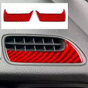 レッドカーボンファイバー計器エアアウトレットトリムフィットホンダフィット 2020+ Red Carbon Fiber Instrument Air Outle...