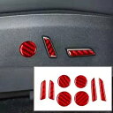 レッドカーボンファイバー L&R シート調整スイッチボタンカバーキャップ テスラモデル 3 Y Red Carbon Fiber L&R Seat Adjust...