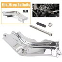 シリンダーベースサイドカバー ハーレーソフテイルヘリテージクラシックファットボーイ 2018 クローム用 Cylinder Base Side Cover For Harley Softail Heritage Classic Fat Boy 2018 Chrome(2)