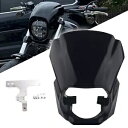 ブラックヘッドライトフェアリングカバーマスクハーレーソフテイルブレイクアウトFXBR 2018-23に適合 Black Headlight Fairing Cover Mask Fit For Harley Softail Breakout FXBR 2018-23