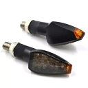 ペアオートバイ LED ウインカー アンバー ライト インジケーター EMARK スモークレンズ ブラック Pair Motorcycle LED Turn Signal Amber Light Indicator EMARK Smoke Lens Black(2)
