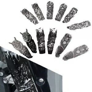 カスタムフロントフォークスカルデカールメダリオン銘板ステッカーハーレー用ヤマハ Custom Front Fork..