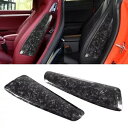 2x ポルシェ 911 718 2016-2019 鍛造カーボンファイバーシートサイドパネルカバートリム 2x For Porsche 911 718 2016...