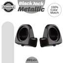 2014 年以降のハーレー ブラック ジャック メタリック 6.5 インチ スピーカー ポッド下部通気フェアリング用 For 2014+ Harley BLACK JACK METALLIC 6.5" Speaker Pods Lower Vented Fairings