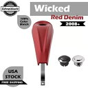 ウィキッド レッド デニム ロープロファイル タンク ダッシュ コンソール ハーレーダビッドソン ツーリング 08+用 Wicked Red Denim Low-Profile Tank Dash Console for Harley Davidson Touring 08+