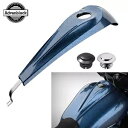 Advanblack コズミック ブルー パール ロープロファイル タンク ダッシュ コンソール 2008 年以降のハーレー用 Advanblack Cosmic Blue Pearl Low-Profile Tank Dash Console for 2008+ Harley