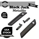 サドルバッグ リッド レバー & ラッチ カバー セット キット ブラック ジャック メタリック 14 歳以上 ハーレー用 Saddlebag Lid Lever & Latch Cover Set Kit BLACK JACK METALLIC For 14+ Harley