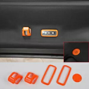 フォード F150 2021-2023 車のルーフフック/読書灯ランプカバー ABS オレンジ×5 に適合 Fit for Ford F150 2021-2023 Car Roof Hook /Reading Light Lamp Cover ABS Orange×5