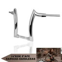 14 インチ ライズ ハンドルバー オートバイ クローム オートバイ ハーレー ダイナ スーパー グライドに適合 14'' Rise Handlebar Motorcycle Chrome Motorcycle Fit For Harley Dyna Super Glide(2)
