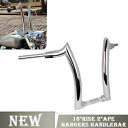 16 インチライズハンドルバーハンドルバードラッグバーハーレーダイナソフテイル 2000-2021 に適合 16'' Rise Handlebar Handle bars Drag Bar Fit For Harley Dyna Softail 2000-2021(2)