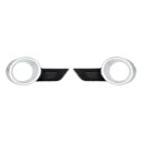 LABLT フォグライトランプカバー 2008-2010 ハイランダー シルバートリム ブラックベゼル LABLT Fog Light Lamps Cover For 2008-2010 Highlander Silver Trim Black Bezel
