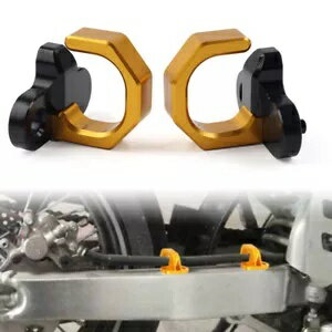 スズキ DR650SE RM250 DRZ400S DL650 CNC ゴールドリアブレーキラインホーススナップクランプ For Suzu..
