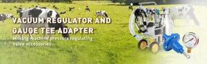 真空レギュレーター + ゲージティーアダプター: パルセーター サージ デバナル ミルカー キット 牛 ヤ..
