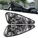 ペアブラックスカルオートバイデカール燃料ガスタンクステッカーハーレー XL883 1200 に適合 Pair Black Skull Motorcycle Decals Fuel Gas Tank Stickers Fit Harley XL883 1200