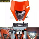 ダートバイク デュアル スポーツ LED ヘッドライト ランプフェアリング付き エンデューロ SX XC-W SXF EXC-F用 Dirt Bike Dual Sport LED Headlight W/ Lamp Fairing For Enduro SX XC-W SXF EXC-F