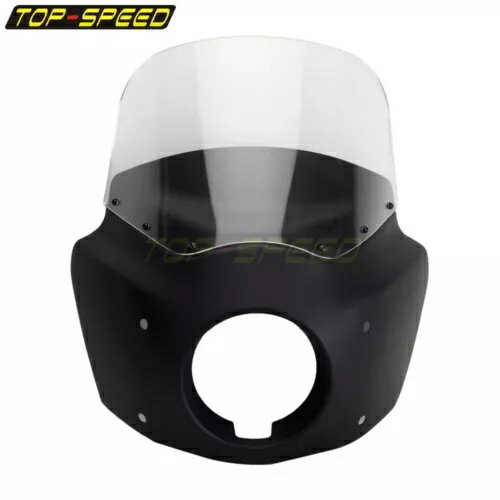 ABS ヘッドライトフェアリング 11 インチ フロントガラス付き クリア ハーレー ソフテイル ストリート ボブ FXBB用 ABS Headlight Fairing w/ 11