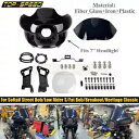 ブラック 7 インチ ヘッドライト フェアリング フロントガラス ブラケットキット付き ハーレー ブレイクアウト FXBR /S用 Black 7'' Headlight Fairing Windshield w/Bracket Kit For Harley Breakout FXBR /S