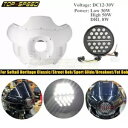 12V 7インチ ヘッドライト フェアリングカバー付き スモークフロントガラス & ハーレーブレイクアウト用ブラケット 12V 7'' Headlight w/Fairing Cover Smoke Windscreen & Bracket For Harley Breakout