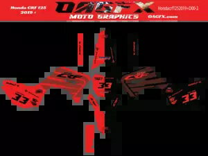 2019+ ホンダ CRF 125 グラフィックス キット - Pro Ed D00-2 CRF125 2019+ Honda CRF 125 Graphics Kit - Pro Ed D00-2 CRF125