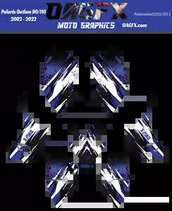 2002 - 2022 Polaris Outlaw 90 110 եå å - D35-3 ֥롼 2002 - 2022 P...
