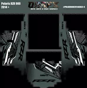 2014 + Polaris RZR 900 OAGFX グラフィックス キット D52-4 2014 + Polaris RZR 900 OAGFX Graphics Kit D52-4