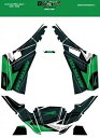 2015 - 2020 Arctic Cat Wildcat 700 スポーツ UTV グラフィック キット D36-4 グリーン 2015 - 2020 Ar...