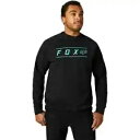 FOX Racing ピナクル プルオーバー フリース クルー ジャンパー ブラック/ティール サイズ S FOX RACING Pinnacle Pullover Fleece Crew Jumper Black/Teal Size Small