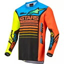 ALPINESTARS 2022 レーサー コンパス モトクロス ジャージ ブラック/フロロ イエロー/コーラル キッズ 2XS ALPINESTARS 202...
