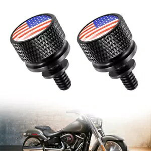 ローレットウィングシートボルトネジブラックハーレースポーツスターダイナ CVO に適合 Knurled wing Seat Bolt Screw black Fit For Harley Sportster Dyna CVO