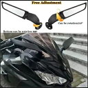 バックミラーサイドミラーペアオートバイブラックホンダ CBR929RR 2000-2001 に適合 Rearview Side Mirrors Pair Motorcycle Black Fits For Honda CBR929RR 2000-2001(2)