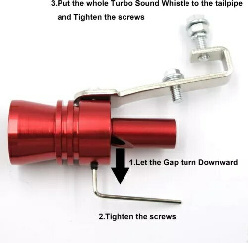 レッドユニバーサルフェイクターボサウンドエキゾーストホイッスルブローオフバルブシミュレータウィス..