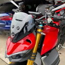 2020-2024 ストリートファイター V4 フロントガラスオートバイフロントガラス、プラスチック黒 For 2020-2024 Streetfighter V4 Windscreen Motorcycle Windshield , Plastic Black
